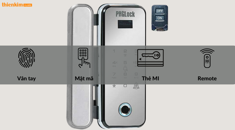 Khóa điện tử PHGlock FG3605 Silver Remote cách mở khóa